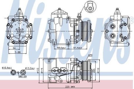 Компресор кондиціонера NISSENS 89248