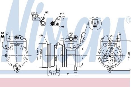 Компрессор, кондиционер NISSENS 89255