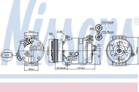 Компресор кондиціонера NISSENS 89258