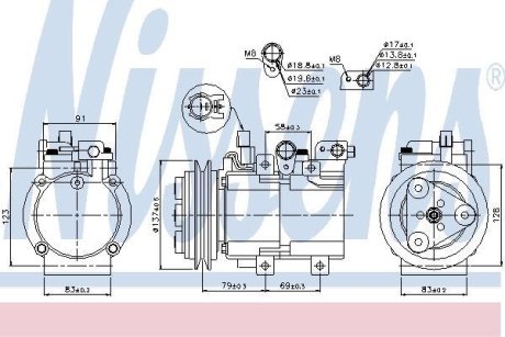 Компресор кондиціонера NISSENS 89282