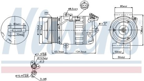 Компрессор кондиционера, 2.3dCi 10- NISSENS 89313