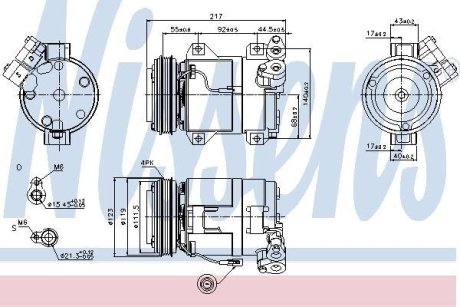 Компресор кондиціонера NISSENS 89519