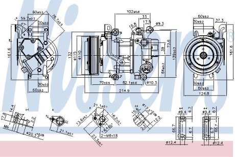 Компресор кондиціонера YARIS 05- 1,8.. NISSENS 89528