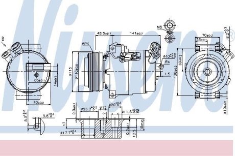 Компрессор, кондиционер NISSENS 89592