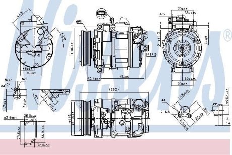 Компрессор, кондиционер NISSENS 89599