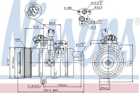 Компрессор, кондиционер NISSENS 89607