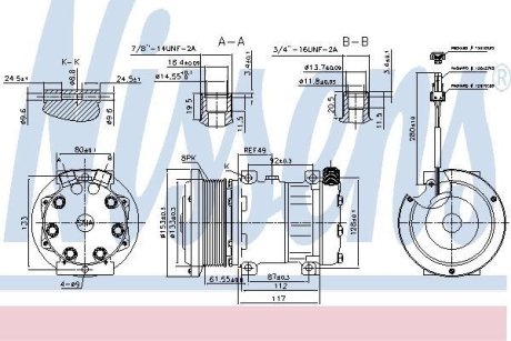 Компрессор, кондиционер NISSENS 89640