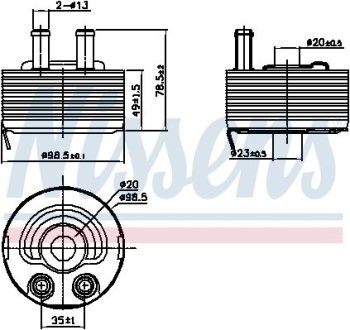 Радиатор охлаждения смазки NISSENS 90793