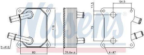 Радіатор охолодження оливи NISSENS 90897