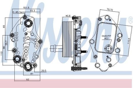 Радіатор масла NISSENS 90982