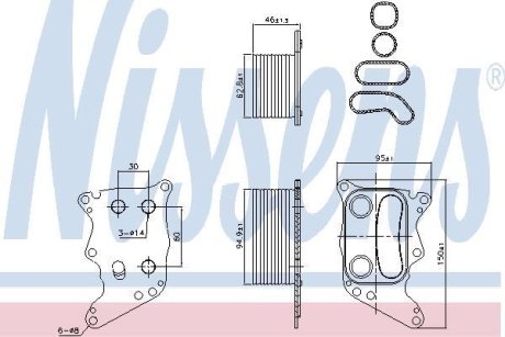 Радіатор масла NISSENS 90991