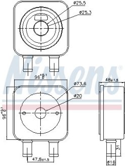 Масляний охолоджувач NISSENS 91107