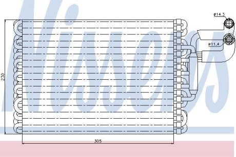 Випаровувач кондиціонера NISSENS 92059