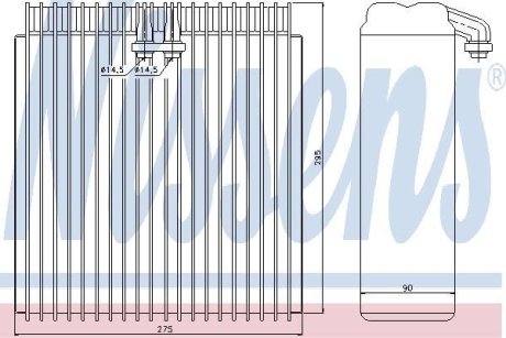 Випаровувач кондиціонера NISSENS 92107