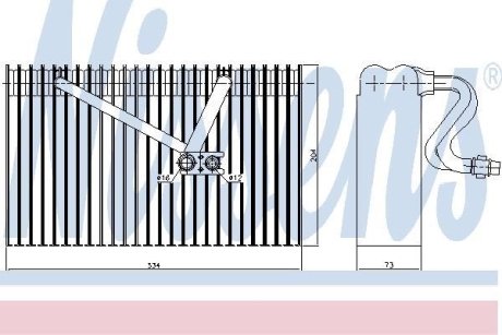 Испаритель, кондиционер NISSENS 92168