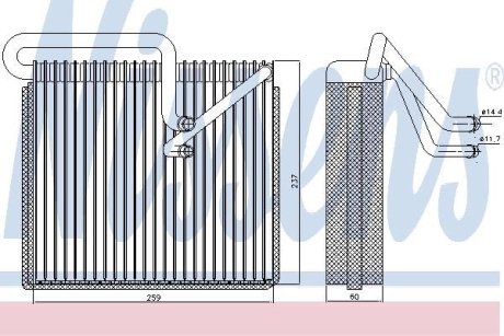 Испаритель, кондиционер NISSENS 92190