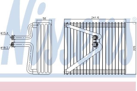 Випаровувач кондиціонера NISSENS 92206