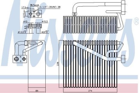 Випаровувач кондиціонера NISSENS 92211