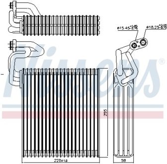 Випаровувач, кондиціонер NISSENS 92214