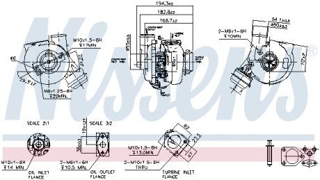 TURBOSPRКЇARKA BMW 3 E46 X5 E53 3,0D 99-05 NISSENS 93249 (фото 1)