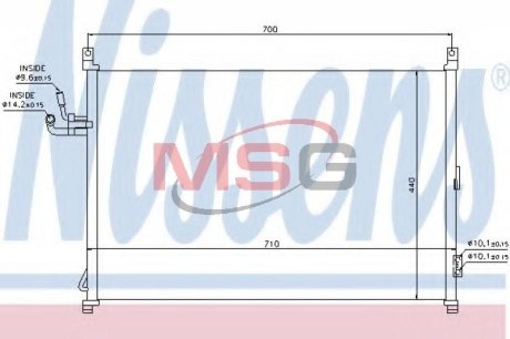 Конденсатор, кондиционер NISSENS 940014