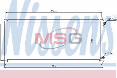 Радіатор кондиціонера NISSENS 940051