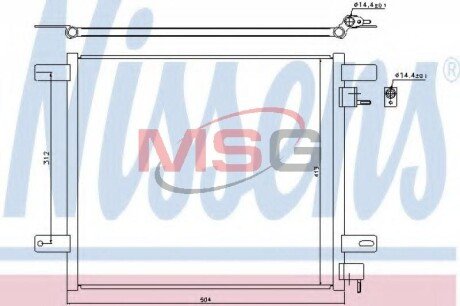 Конденсатор, кондиционер NISSENS 940060