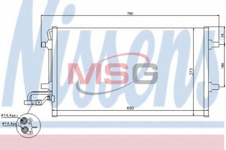 Радіатор кондиціонера NISSENS 940086