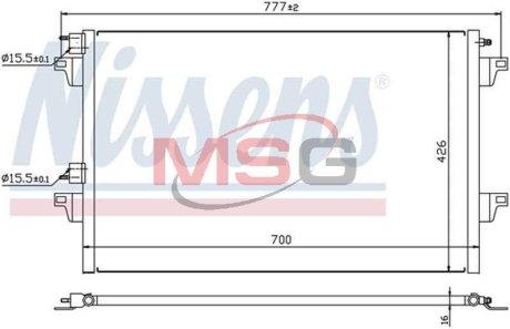 Конденсатор без хладогена NISSENS 940153