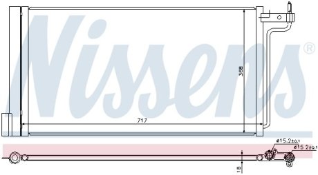 Радіатор кондиціонера NISSENS 940181