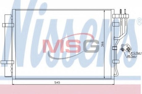 Радіатор кондиціонера NISSENS 940251