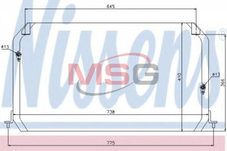 Радіатор кондиціонера NISSENS 94026