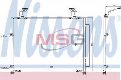 Skraplacz MR-V 03- 3,5V6 NISSENS 940295