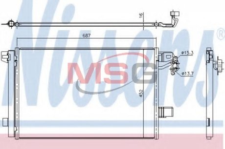 Радиатор, охлаждение двигател NISSENS 940345