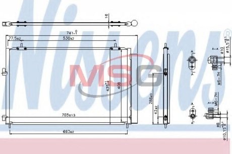 Радіатор кондиціонера NISSENS 940349