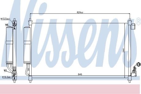 Радіатор кондиціонера NISSENS 940382