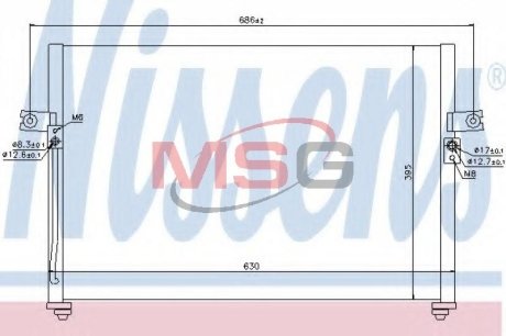 Радіатор кондиціонера NISSENS 94038