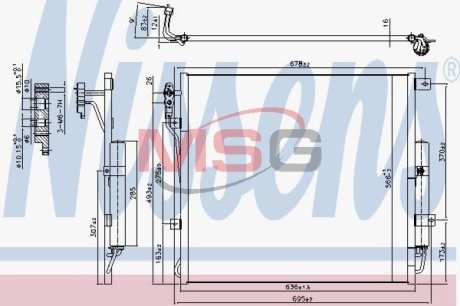 Конденсер кондиціонера NISSENS 940407