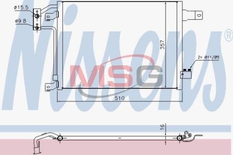 Конденсатор, кондиционер NISSENS 940442