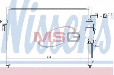 Конденсатор, кондиционер NISSENS 940445