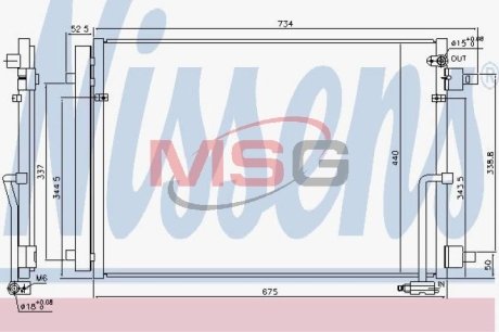 Конденсатор, кондиционер NISSENS 940452