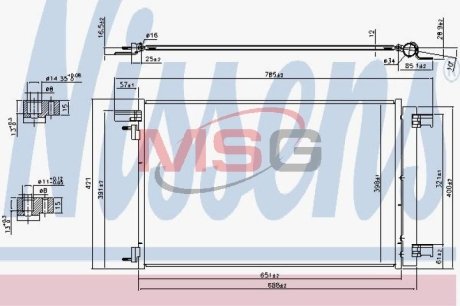 Конденсатор, кондиционер NISSENS 940479