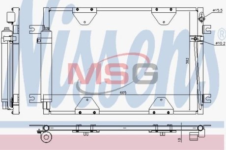 Радіатор кондиціонера NISSENS 940505