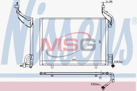 Конденсатор, кондиционер NISSENS 940540