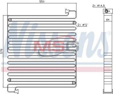 Радіатор кондиціонера NISSENS 940550