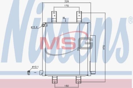 Конденсатор, кондиционер NISSENS 940554