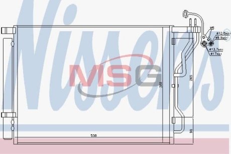 Конденсатор без хладогена NISSENS 940563