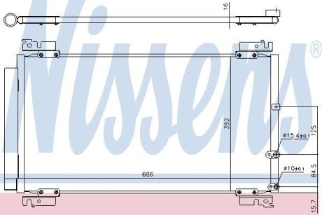 Радіатор кондиціонера NISSENS 940574