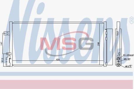 Радіатор кондиціонера NISSENS 940581