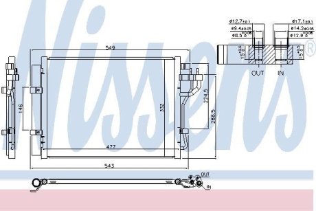 Конденсер кондиціонера NISSENS 940592